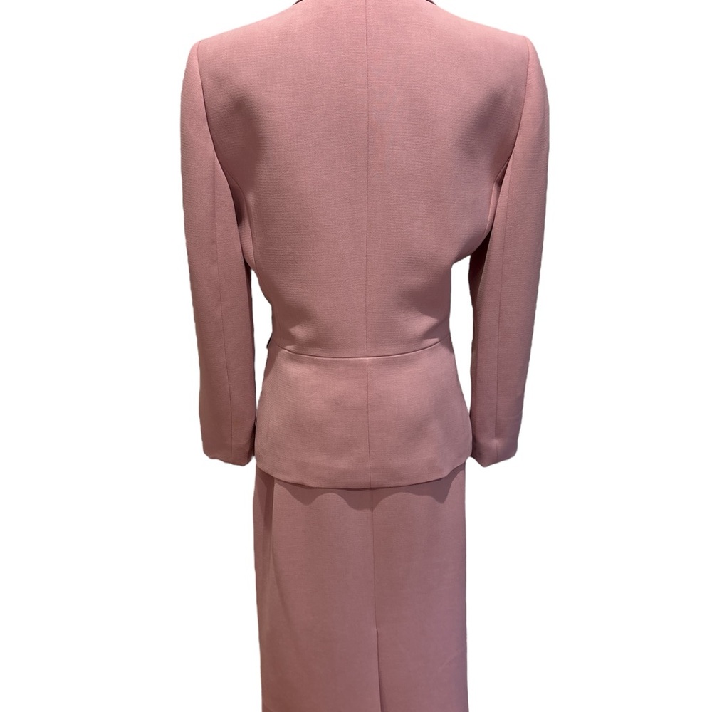 90s 2PC KASPER DUSTY ROSE DOUBLE BREASTED BLAZER & PENCIL KNEE LENGTH SKIRT SZ 8 - Picture 5 of 9